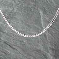Pre-Owned 9ct White Gold 18 Inch Curb Chain 41162145