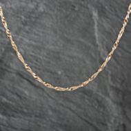 Pre-Owned 9ct Yellow Gold Twisted 21 Inch Curb Chain 41162148