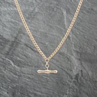 Pre-Owned 9ct Yellow Gold 18 Inch T-Bar Curb Chain 41162182