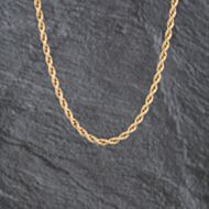 Pre-Owned 9ct Yellow Gold 16 Inch Rope Chain 41162200