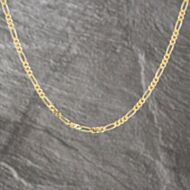Pre-Owned 9ct Yellow Gold 3+1 Link 18 Inch Figaro Chain 41162215