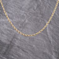 Pre-Owned 9ct Yellow Gold 18 Inch Rope Chain 41162276