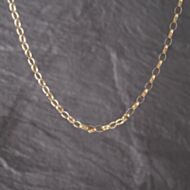 Pre-Owned 9ct Yellow Gold Oval Diamond Cut 18 Inch Belcher Chain 41162297