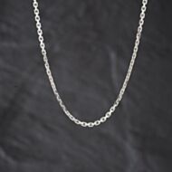 Pre-Owned 9ct White Gold Cable 16 Inch Fancy Chain 41162366