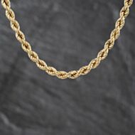 Pre-Owned 9ct Yellow Gold 16 Inch Rope Chain 41162395