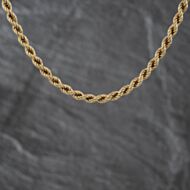 Pre-Owned 9ct Yellow Gold 18 Inch Rope Chain 41162396