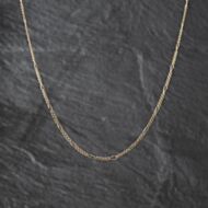 Pre-Owned 9ct Two Colour Gold 21 Inch Figaro Chain 41162423