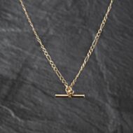 Pre-Owned 9ct Yellow Gold 19 Inch T-Bar Figaro Chain 41162424