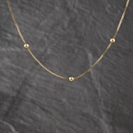 Pre-Owned 9ct Yellow Gold Beaded 16 Inch Box Chain 41162439