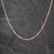 Pre-Owned 9ct Yellow Gold 19 Inch Figaro Chain 41162450