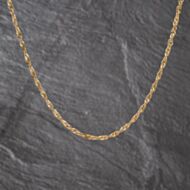 Pre-Owned 9ct Yellow Gold Twisted 18 Inch Curb Chain 41162467