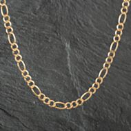 Pre-Owned 9ct Yellow Gold Three Plus One 18 Inch Figaro Chain 4116841