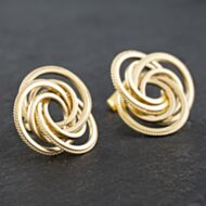 Pre-Owned Yellow Gold Swirl Stud Earrings 41172707