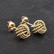 Pre-Owned 9ct Yellow Gold 7mm Wool Ball Stud Earrings 41172912