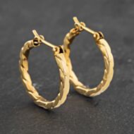 Pre-Owned Yellow Gold 18mm Twist Hoop Earrings 41173020