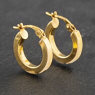 Pre-Owned Yellow Gold 16mm Plain Hoop Earrings 41173022