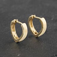 Pre-Owned 9ct Yellow Gold 12mm Heart Shape Leverback Earrings 41173056