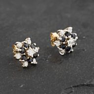 Pre-Owned Yellow Gold Cubic Zirconia & Cubic Zirconia Cluster 12mm Stud Earrings 41173071