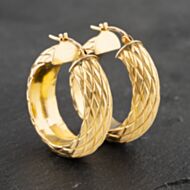 Pre-Owned Yellow Gold 28mm Twist Hoop Earrings 41173116