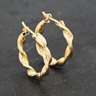 Pre-Owned Yellow Gold 20mm Twist Hoop Earrings 41173224
