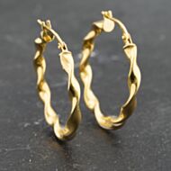 Pre-Owned Yellow Gold 72mm Twist Hoop Earrings 41173315