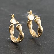 Pre-Owned Yellow Gold 62mm Twist Hoop Earrings 41173316