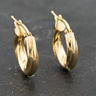 Pre-Owned 9ct Yellow Gold 64mm Twist Hoop Earrings 41173328