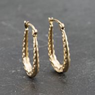 Pre-Owned Yellow Gold 70mm Celtic Design Creole Earrings 41173331