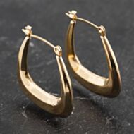 Pre-Owned Yellow Gold 22mm Oblong Creole Earrings 41173400