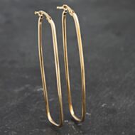 Pre-Owned 9ct Yellow Gold 48mm Long Creole Earrings 41173470