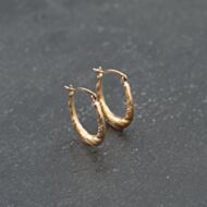 Pre-Owned Yellow Gold 18.3mm Oval Creole Earrings 41173672