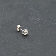 Pre-Owned 18ct White Gold 4.8mm 0.25ct Diamond Four Claw Stud Single Earring 41173673