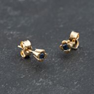 Pre-Owned Yellow Gold 4mm Sapphire Stud Earrings 41173730