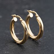 Pre-Owned 9ct Yellow Gold Twisted Hoop Earrings 41173747
