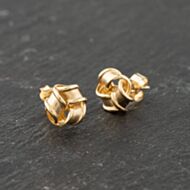 Pre-Owned Yellow Gold 9mm Knot Stud Earrings 41173859