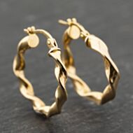 Pre-Owned Yellow Gold 17.5mm Twist Hoop Earrings 41173965
