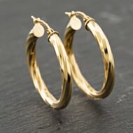 Pre-Owned Yellow Gold 28mm Twist Hoop Earrings 41173971