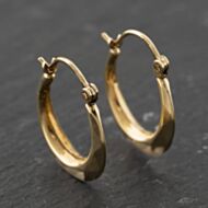 Pre-Owned Yellow Gold 20mm Facetted Creole Earrings 41173985