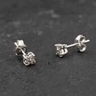 Pre-Owned White Gold 3mm 0.16ct Diamond Cluster Stud Earrings 41174097