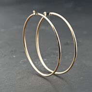 Pre-Owned Yellow Gold 60mm Extra Large Plain Hoop Earrings 41174117
