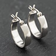 Pre-Owned White Gold 15mm Hoop Earrings 41174160