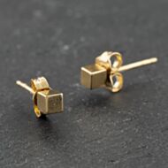 Pre-Owned Yellow Gold Square Stud Earrings 41174182