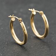 Pre-Owned Yellow Gold Small Plain Hoop Earrings 41174200