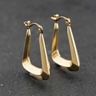 Pre-Owned Yellow Gold Oblong Creole Earrings 41174202