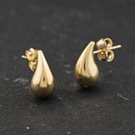 Pre-Owned Yellow Gold Plain Tear Drop 13mm Stud Earrings 41174336