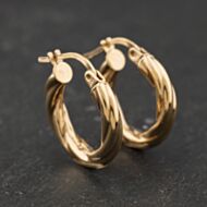 Pre-Owned Yellow Gold Twist 17mm Hoop Earrings 41174341