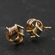 Pre-Owned Yellow Gold Knot 9mm Stud Earrings 41174409