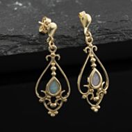 Pre-Owned Yellow Gold Opal 33mm Dropper Earrings 41174419