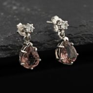 Pre-Owned 9ct White Gold Cubic Zirconia Teardrop 15mm Dropper Earrings 41174437