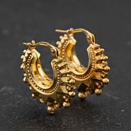Pre-Owned 9ct Yellow Gold Fancy 18mm Creole Earrings 41174450